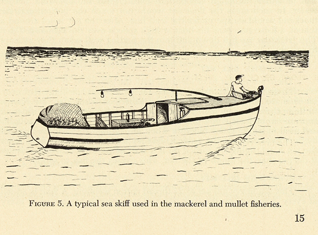 View entire document FIGURE 5. A typical sea skiff used in the mackerel and mullet fisheries.