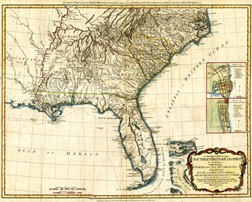 Romans&rsquo; General Map of the Southern British Colonies (ca. 1776)