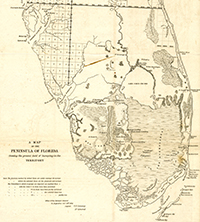 Surveyor General&rsquo;s Map of Florida (Southern portion, 1844)