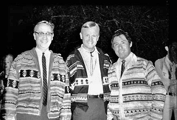 President of the Seminole Tribe of Florida, Inc., Joe Dan Osceola with Maynard Abrams and Horst Grabs.