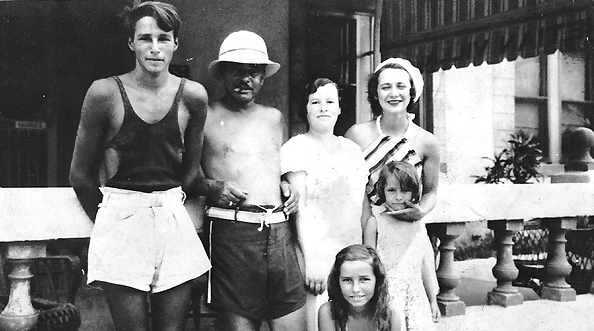 Mantell family in front of their home