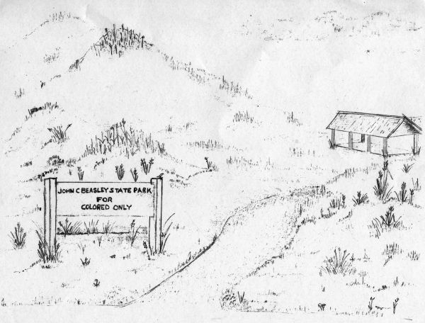 Drawing of the John C. Beasley State Park in Fort Walton Beach.