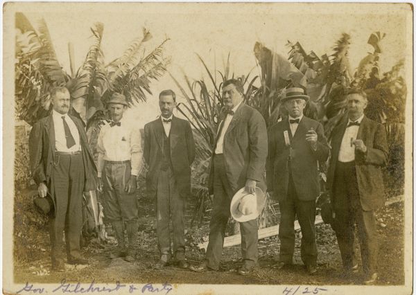 Governor Albert W. Gilchrist with party on tour of the Everglades