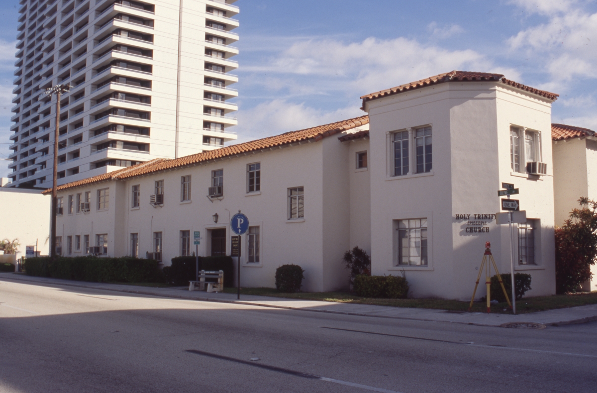 Photographs of the Holy Trinity Episcopal Church complex in West Palm Beach.