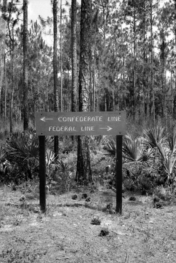 Interpretive sign at the Olustee Battlefield Historic Site - Lake City, Florida