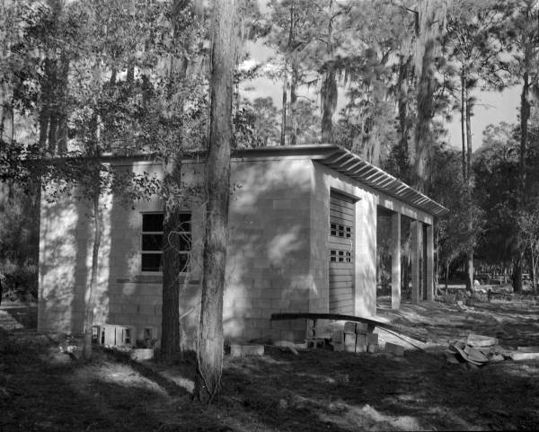 Construction of truck shed at Dade Battlefield Historic State Park - Bushnell, Florida