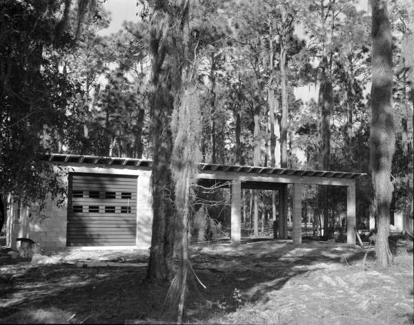 Construction of truck shed at Dade Battlefield Historic State Park - Bushnell, Florida