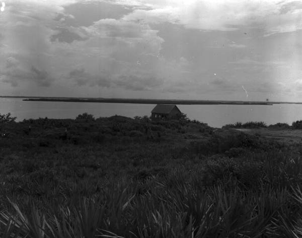 View looking northwest at the old boathouse in John Bartram State Park - Volusia County, Florida.