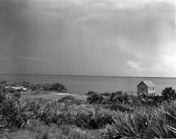 View looking southwest at the old boathouse in John Bartram State Park - Volusia County, Florida.