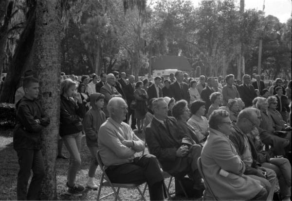 View of audience at the opening ceremonies for Kingsley Plantation State Park - Jacksonville, Florida.