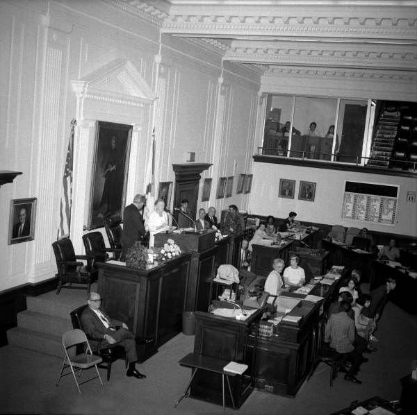 Louise Maclay (Mrs. Alfred Maclay) in the state legislature - Tallahassee, Florida.