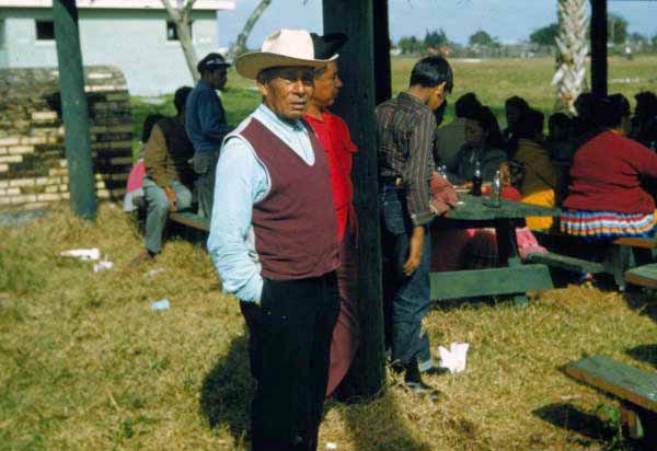 Seminole Indians having a picnic at the Dania Seminole Indian Reservation