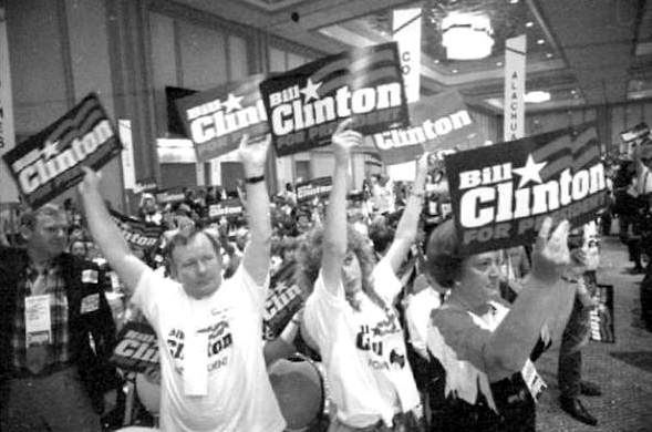 Political campaigning for Bill Clinton