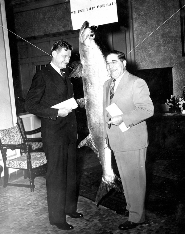 Florida Governor Millard Caldwell laughing with Harold Colee