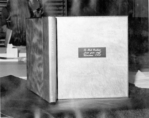 Book given to Florida Governor Bob Graham from his staff