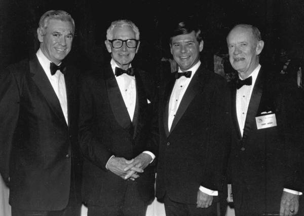 Former Florida governors at the Council of 100 spring meeting.