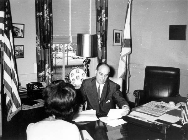 Fred O. Dickinson at work