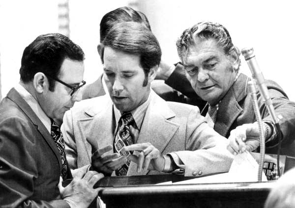 Florida Senate members Jerry Thomas, Richard Deeb, and George Hollahan
