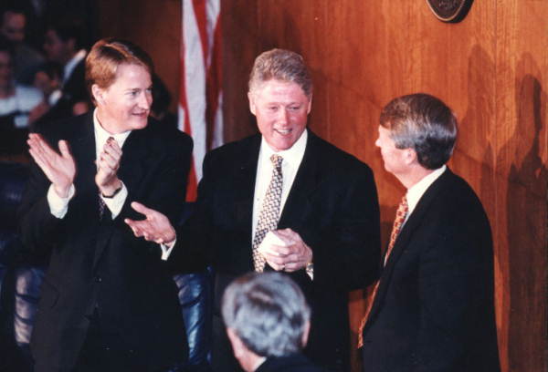 President Clinton welcomed at joint session of Florida's legislature.