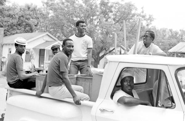 African American men in truck - Gainesville, Florida.