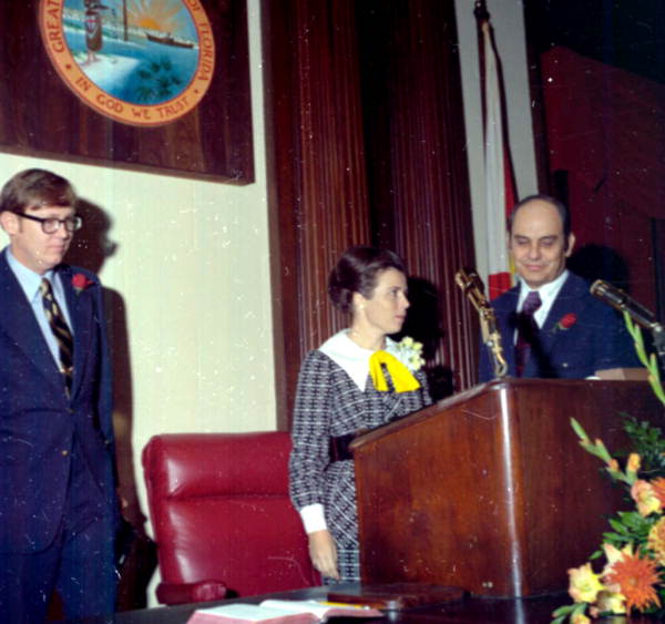 Neva Ann Steeves Sessums at the podium in the Florida House of Representatives - Tallahassee, Florida.