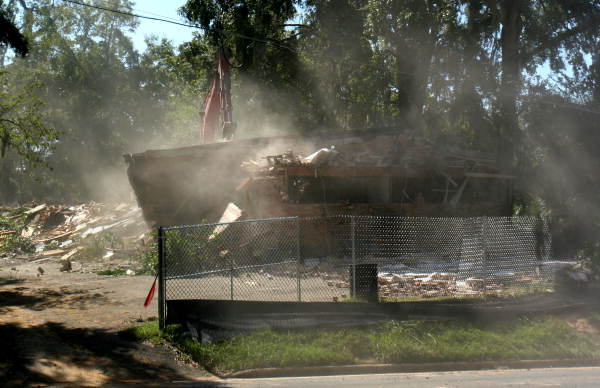 Demolition of building at 319 West Madison Street - Tallahassee, Florida.