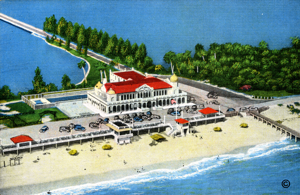 Aerial view overlooking the Lake Worth Casino and Baths.
