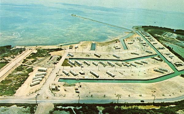 Aerial view looking south over Tamarac Park on Geiger Key.