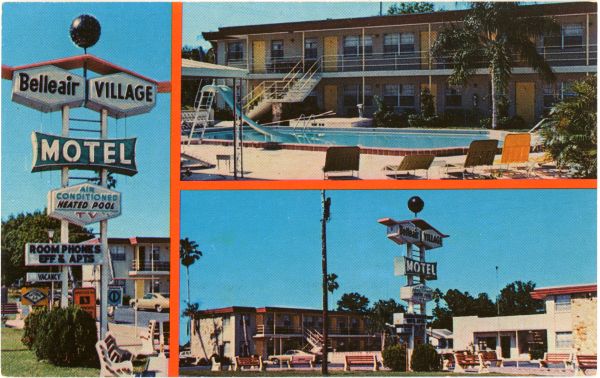 Three views of the Belleair Village Motel at 1025 Clearwater-Largo Rd. in Largo.
