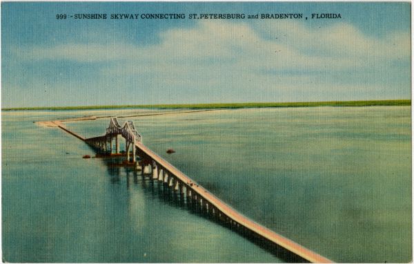 Sunshine Skyway connecting St. Petersburg and Bradenton, Florida.