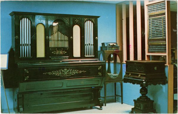Musical instruments on display at the Lightner Museum in St. Augustine.