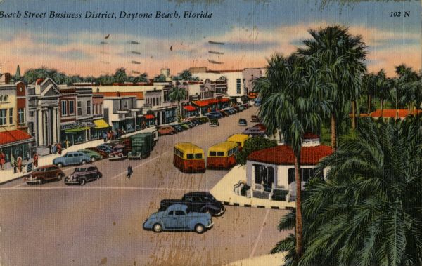 Beach Street Business District, Daytona Beach, Florida.