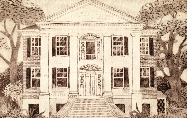 Drawing of The Grove in Tallahassee.