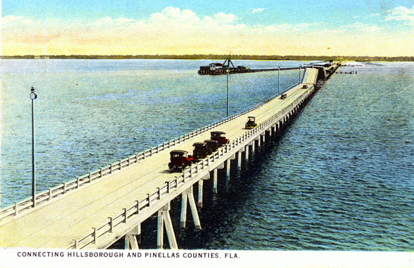West end of Gandy Bridge crossing Tampa Bay