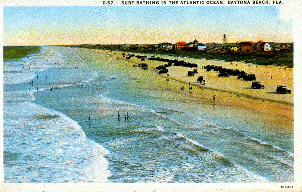 Surf bathing in the Atlantic Ocean - Daytona Beach, Florida
