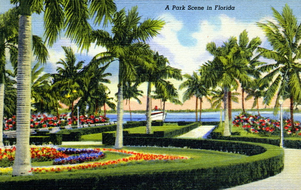 A park scene in Florida.