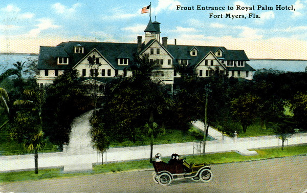 Front entrance to Royal Palm Hotel - Fort Myers, Florida.