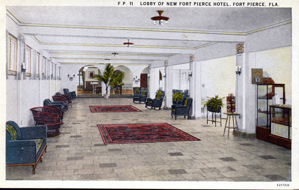 Lobby of new Fort Pierce Hotel