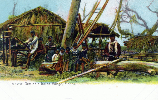Seminole Indian village, Florida.