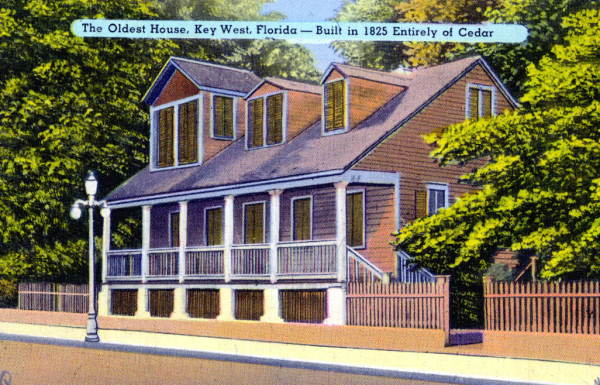 The oldest house, Key West, Florida - built in 1825 entirely of cedar..