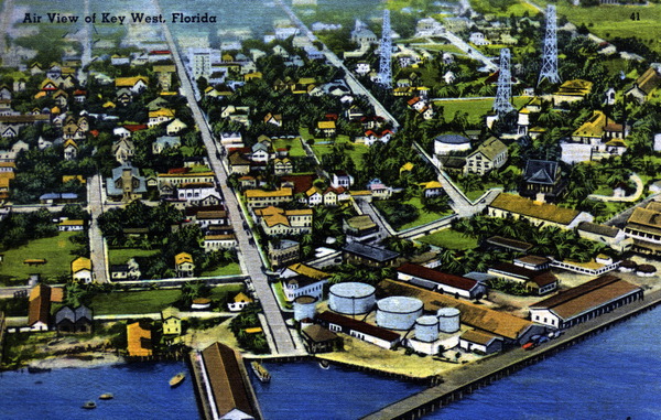 Air view of Key West, Florida.