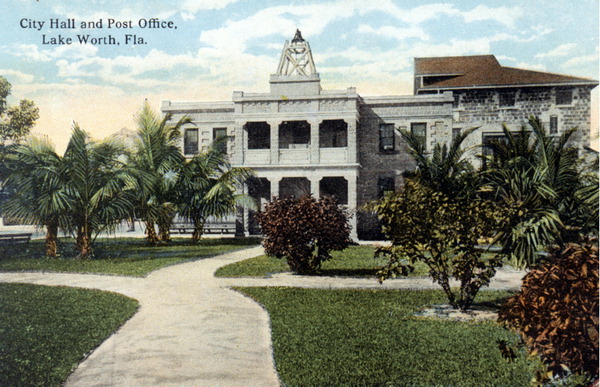 City hall and post office - Lake Worth, Florida.