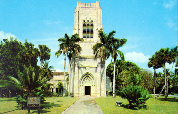 West front and tower, Bethesda-by-the-Sea Church - Palm Beach, Florida