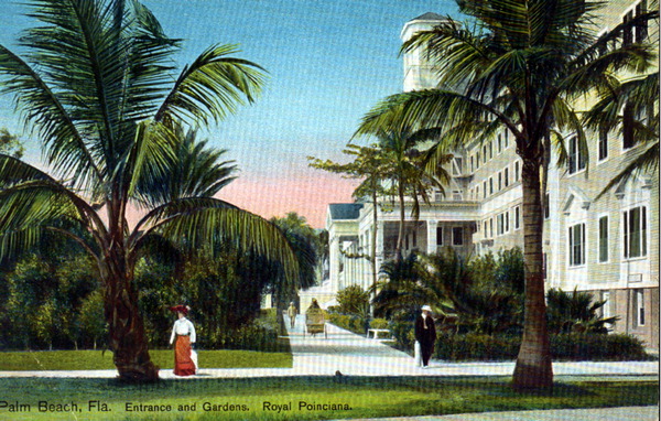 Entrance and gardens, Royal Poinciana - Palm Beach, Florida.