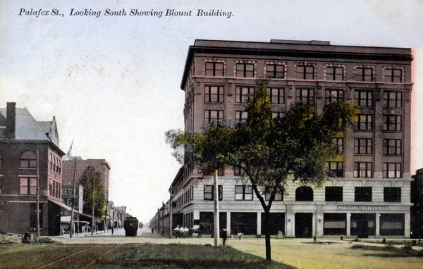 Palafox Street, looking south showing Blount Building - Pensacola, Florida.
