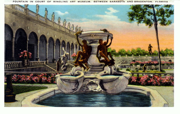 Fountain in court of Ringling Art Museum, between Sarasota and Bradenton - Florida
