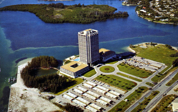 Aerial view of Plymouth Harbor.