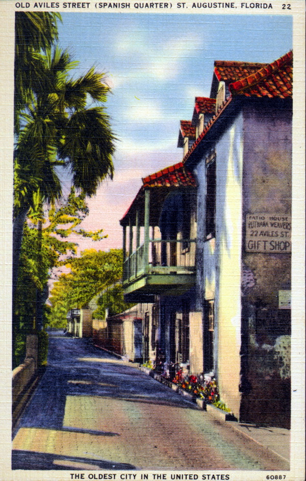 Old Aviles Street (Spanish quarter) - Saint Augustine, Florida.