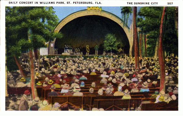 Daily concert in Williams Park - Saint Petersburg, Florida.