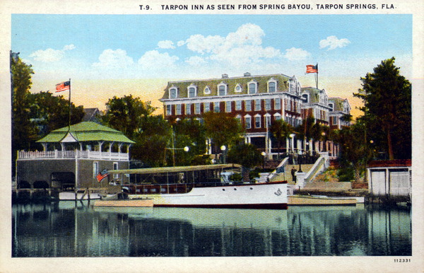 Tarpon Inn as seen from Spring Bayou - Tarpon Springs, Florida